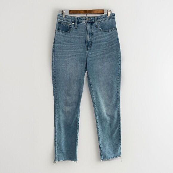 Madewell Curvy Perfect Vintage Jeans 28 Tall 90s Mom Jean Stretch Blue Denim - Picture 5 of 16